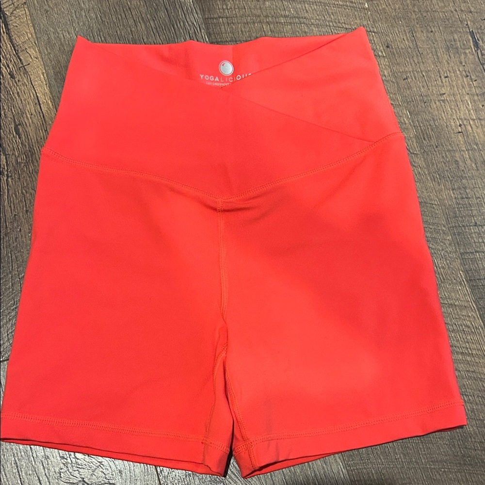 High-Waisted Red Women's Shorts